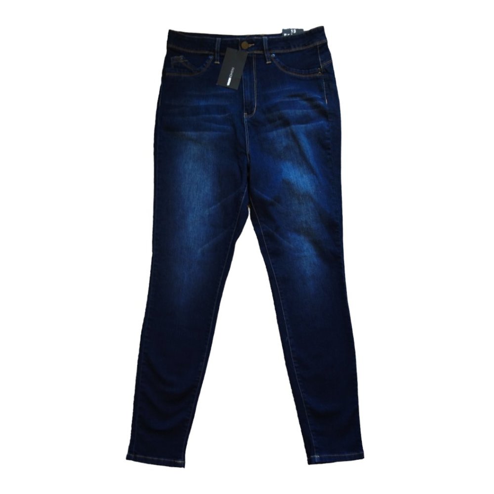 Fashion Nova LOLA Statuesque Booty Lifting Jeans, Dark Denim, Size 13, NEW